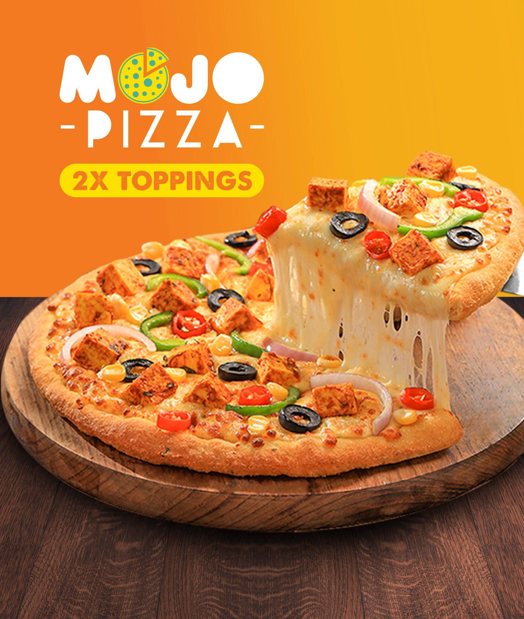 MOJO Pizza 2X Toppings Home delivery Order online