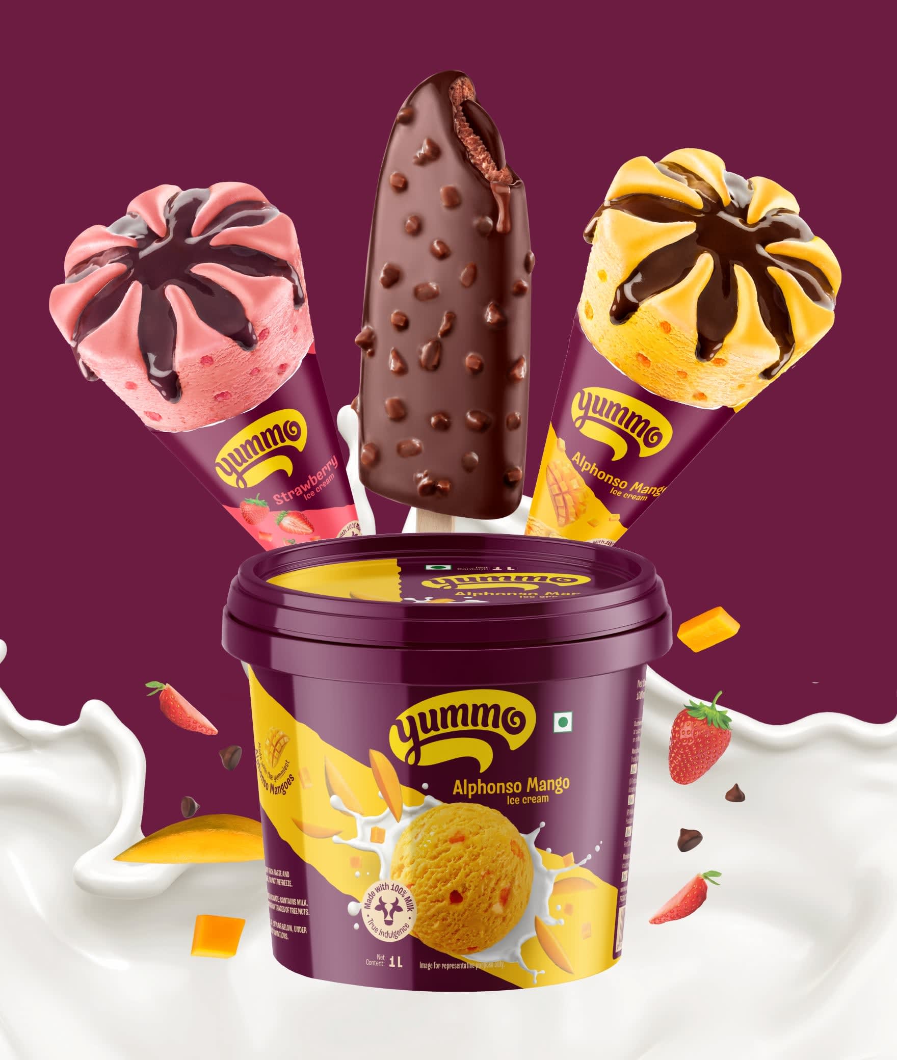 Yummo Ice Creams Home delivery Order online Lumire tower Dadar Mumbai