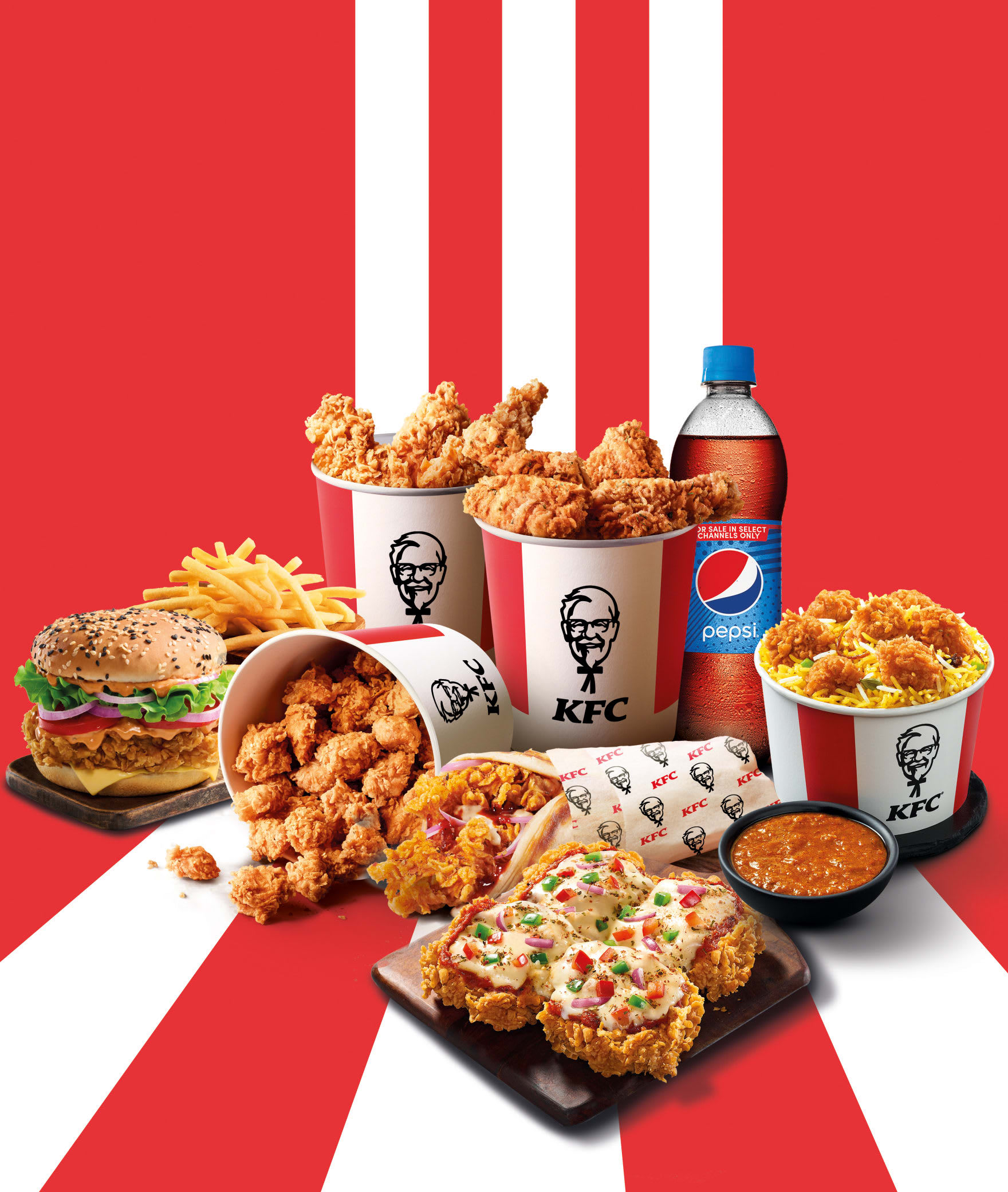 Select KFC Restaurants: Big Box Meal (3-Piece Chicken, Side + Pepsi Drink)