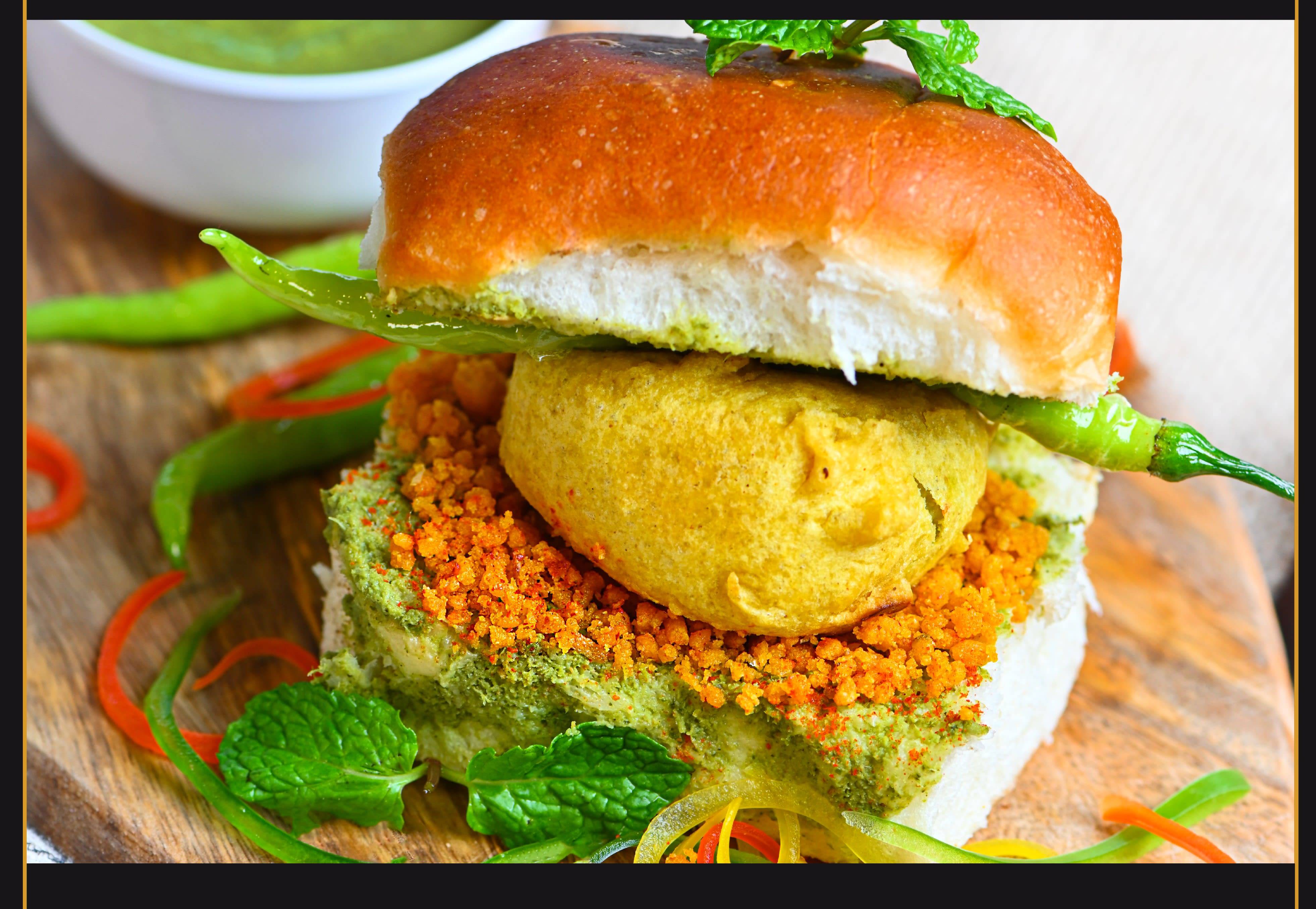 Foods That Start With V - Vada Pav