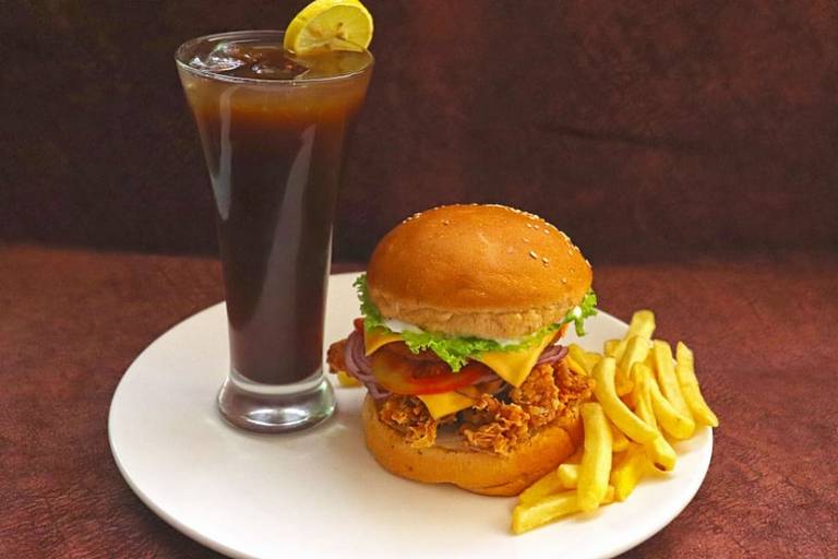 Crispy Chicken Burger & Fries