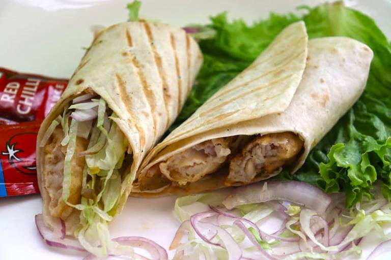 Fried Fish Wrap