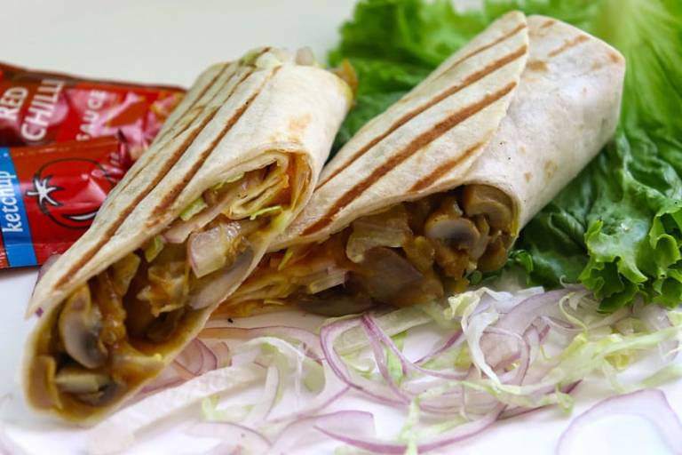Fried Mushroom Wrap