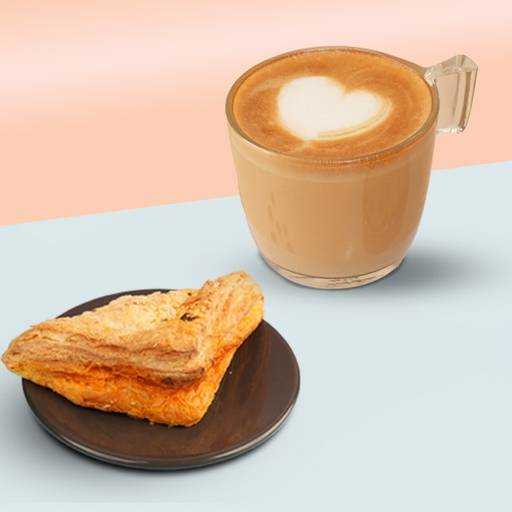 Cappuccino (R) + Veg Puff