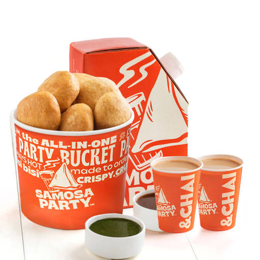 Dal Kachori Bucket (5 pcs) + Ginger Chai Flask 2 Cups