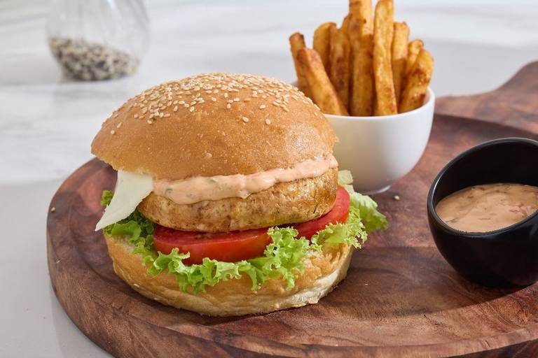 Chettinad Chicken Burger