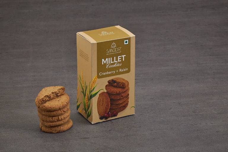 Cranberry Raisin Millet Cookies