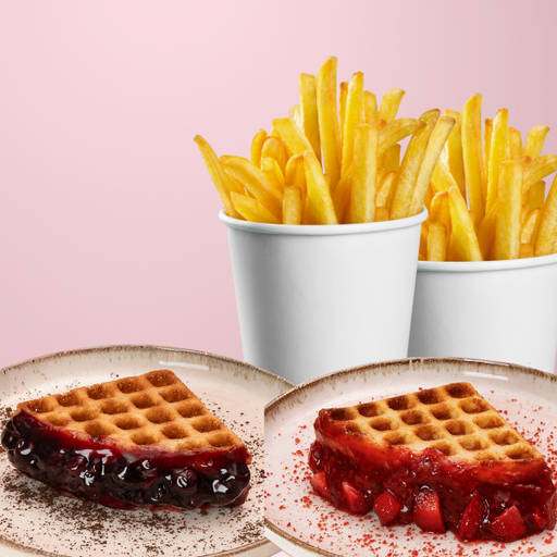 2 Waffles + 2 Fries