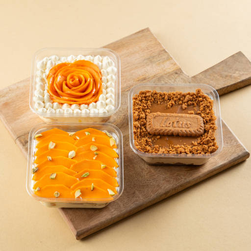 Set Of 3 Desserts With Mangoes