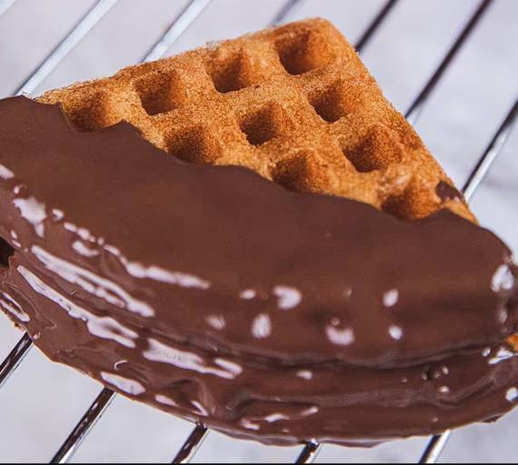 Waffles With Chocolate Sauce