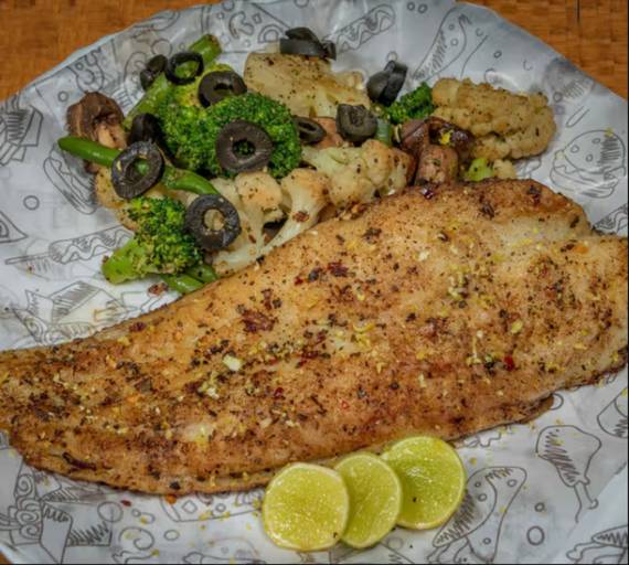 Fish Steak with Lemon Butter Sauce