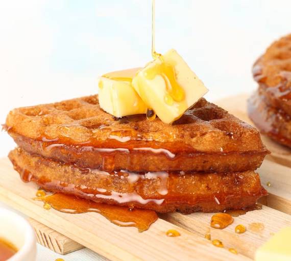 Waffles with Honey