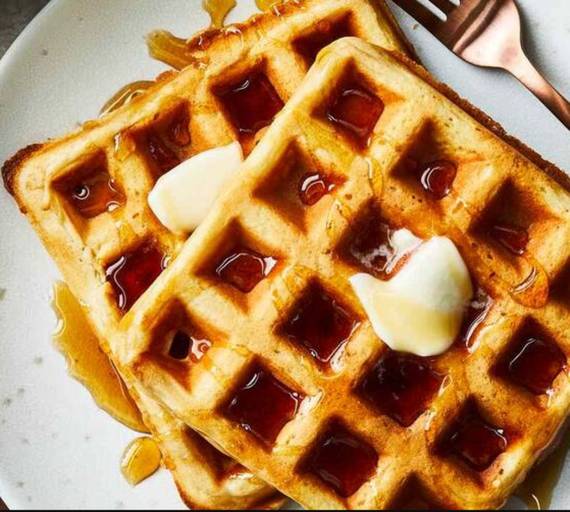 Waffles with Maple Syrup