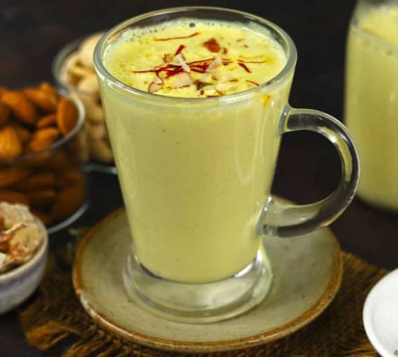 Cold Kesar Badam Milk