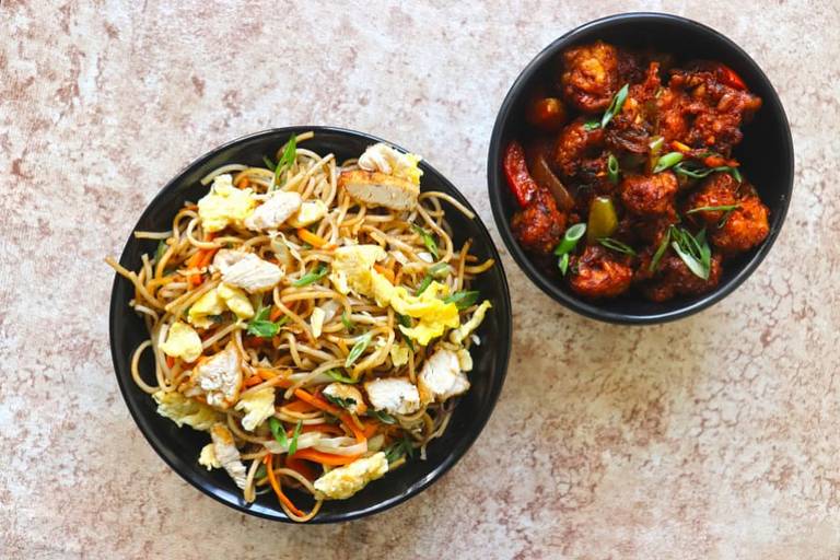 Chicken Noodles + Chicken Chilli