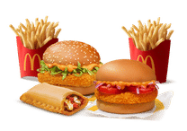 Burger Combo for 2: McSpicy Paneer + McAloo Tikki with Pizza McPuff