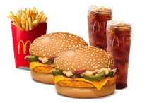 Burger Combo for 2: Grilled Chicken & Cheese