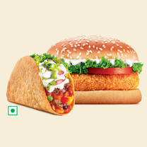 BK Veggie Burger + Veg Taco.