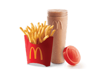 Chocolate Flavoured Shake+ Fries (M)