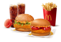 Burger Combo for 2: McSpicy Paneer + McAloo Tikki with Coke