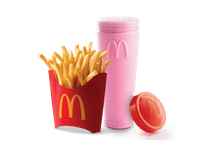 Strawberry Shake + Fries (M)