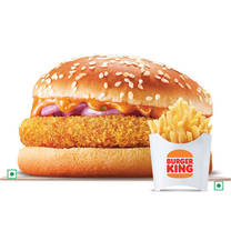 Crispy Veg Burger+Fries(Reg)