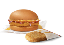Chicken Surprise Burger + Hashbrown