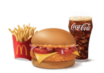 McAloo Tikki Burger with Cheese Combo ( M)