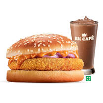 Chocolate Thick Shake + Crispy Veg Burger,