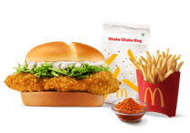 Mc Crispy Chicken Burger + Piri Piri Fries (M)
