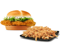 Mc Crispy Chicken Burger + Classic Cheese Fries