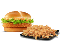Crispy Veggie Burger +  Classic Cheese Fries