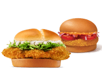 Mc Crispy Chicken Burger + McAloo Tikki
