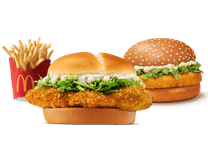 Mc Crispy Chicken Burger + McChicken Burger + Fries (M).