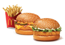 Burger Combo for 2: Corn & Cheese + McVeggie