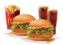 Burger Combo for 2: McSpicy Deluxe Chicken Burger