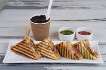 Veg Cheese Grilled Sandwich With Thick Shake