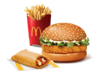McVeggie Burger + Veg Pizza McPuff + Fries (L)