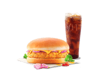 Veg Surprise Burger + 1 Coke