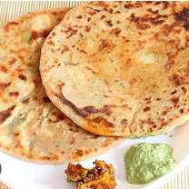 2 aaloo paratha with Achaar
