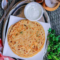 2 mooli paratha with amul  Dahi