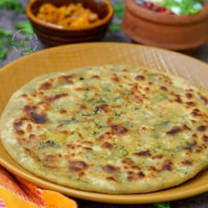 2 mooli Paratha with Achaar