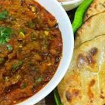 2 besan ki Roti (Chulhe wali) with Baigan ka Chokha