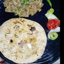 2 Jwar ki Roti (Chulhe wali)  with Baigan ka Chokha