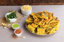 Garlic Corn Dhokla.