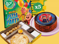 Kids Birthday Pizza Party with Chocolate Cake (pack of 5)