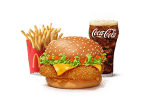 Korean Mc Spicy Premium Paneer Burger Combo (M).