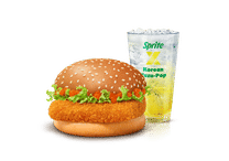 Korean Mc Spicy Paneer Burger +Korean Yuzu- Pop Sprite Combo