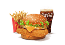 Korean Mc Spicy Premium Chicken Burger Combo (M).