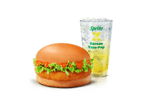 Korean Mc Aloo Tikki Burger+ Korean Yuzu-Pop Sprite